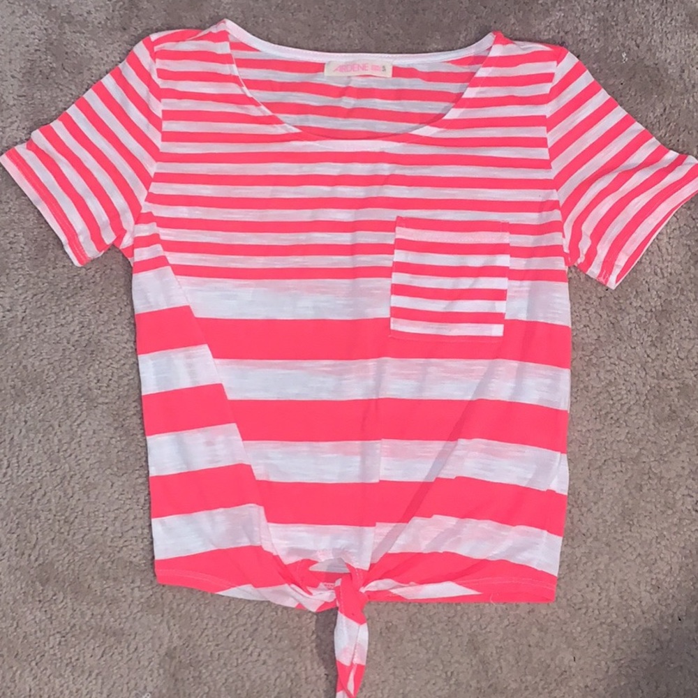 Striped Top with Tie